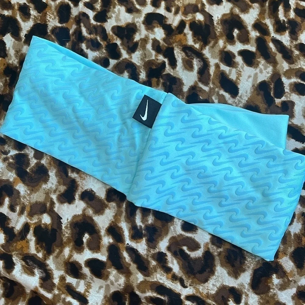 Brand New Nike Set of 3 Gym Workout Headbands Wraps Black Velvet Blue Hairbands
